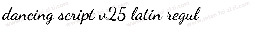 dancing script v25 latin regulartt字体转换